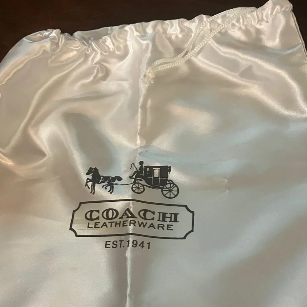 Coach Leatherware Satin Dust Bag with Horse and Carriage Logo 12 x 12 - Picture 5 of 5